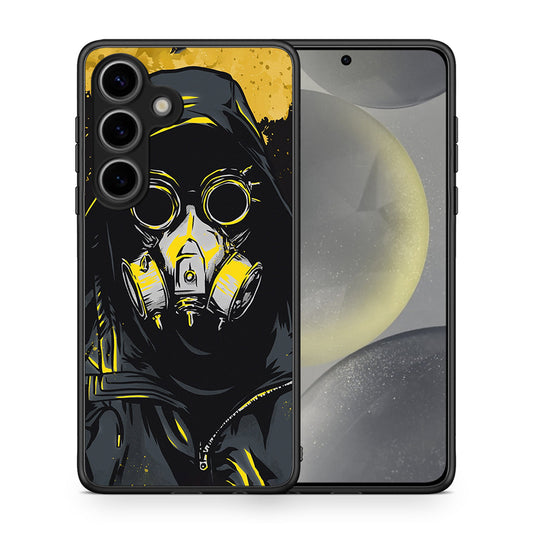 Θήκη Samsung Galaxy S25 Mask PopArt από τη Smartfits με σχέδιο στο πίσω μέρος και μαύρο περίβλημα | Samsung Galaxy S25 Mask PopArt case with colorful back and black bezels