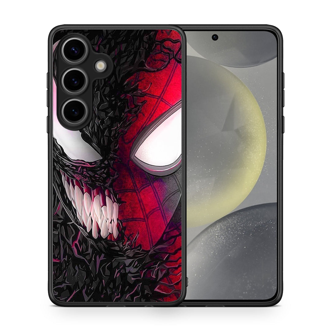 Θήκη Samsung Galaxy S25 SpiderVenom PopArt από τη Smartfits με σχέδιο στο πίσω μέρος και μαύρο περίβλημα | Samsung Galaxy S25 SpiderVenom PopArt case with colorful back and black bezels