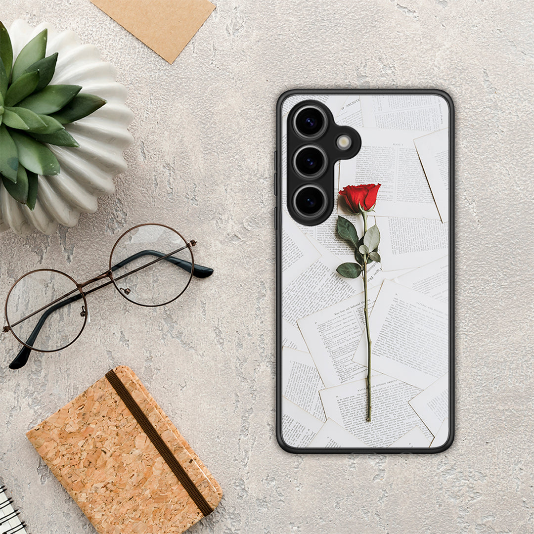 Red Rose - Samsung Galaxy S25 θήκη
