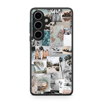 Samsung Galaxy S25 Retro Beach Life Θήκη από τη Smartfits με σχέδιο στο πίσω μέρος και μαύρο περίβλημα | Smartphone case with colorful back and black bezels by Smartfits