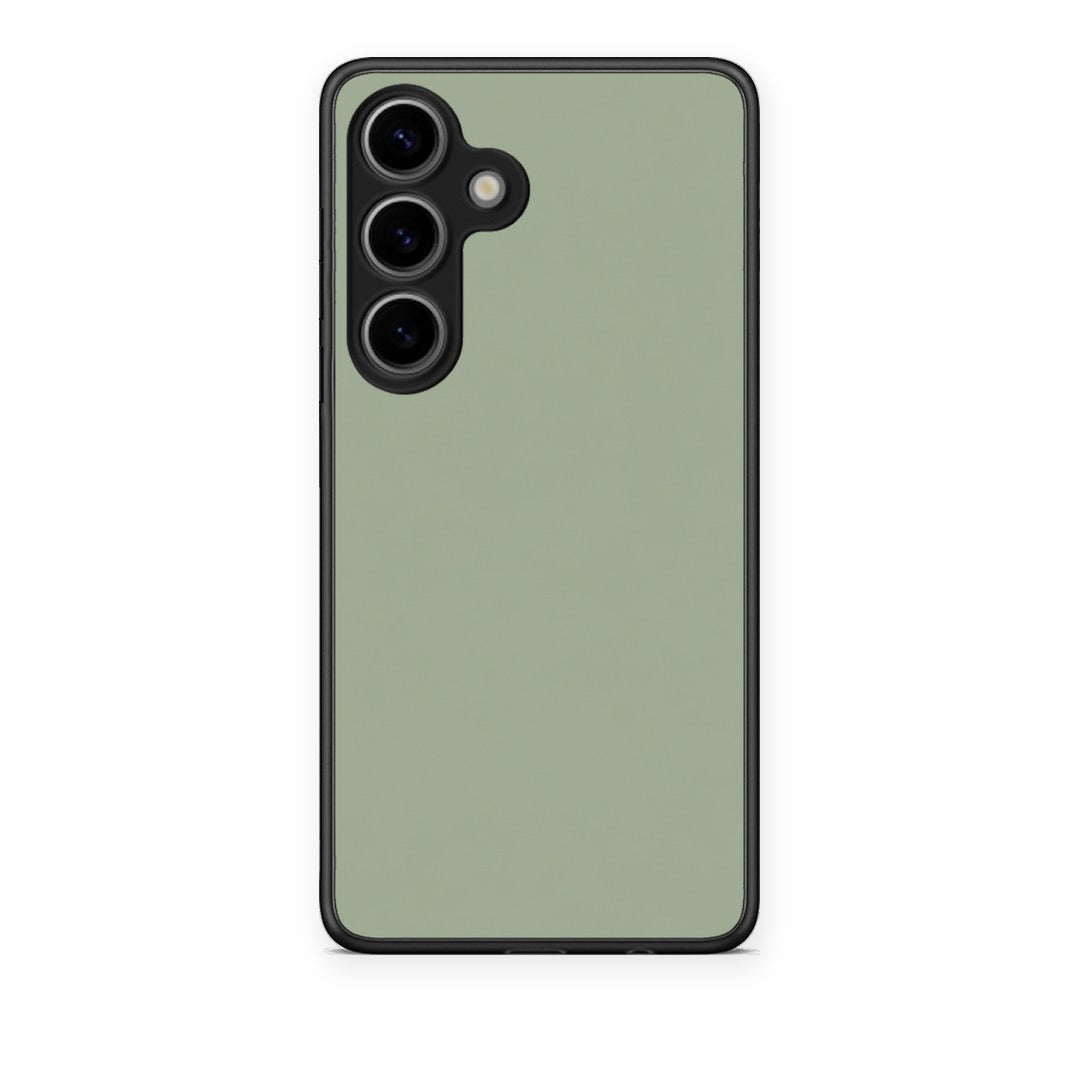Θήκη Samsung Galaxy S25 Sage Green από τη Smartfits με σχέδιο στο πίσω μέρος και μαύρο περίβλημα | Samsung Galaxy S25 Sage Green case with colorful back and black bezels
