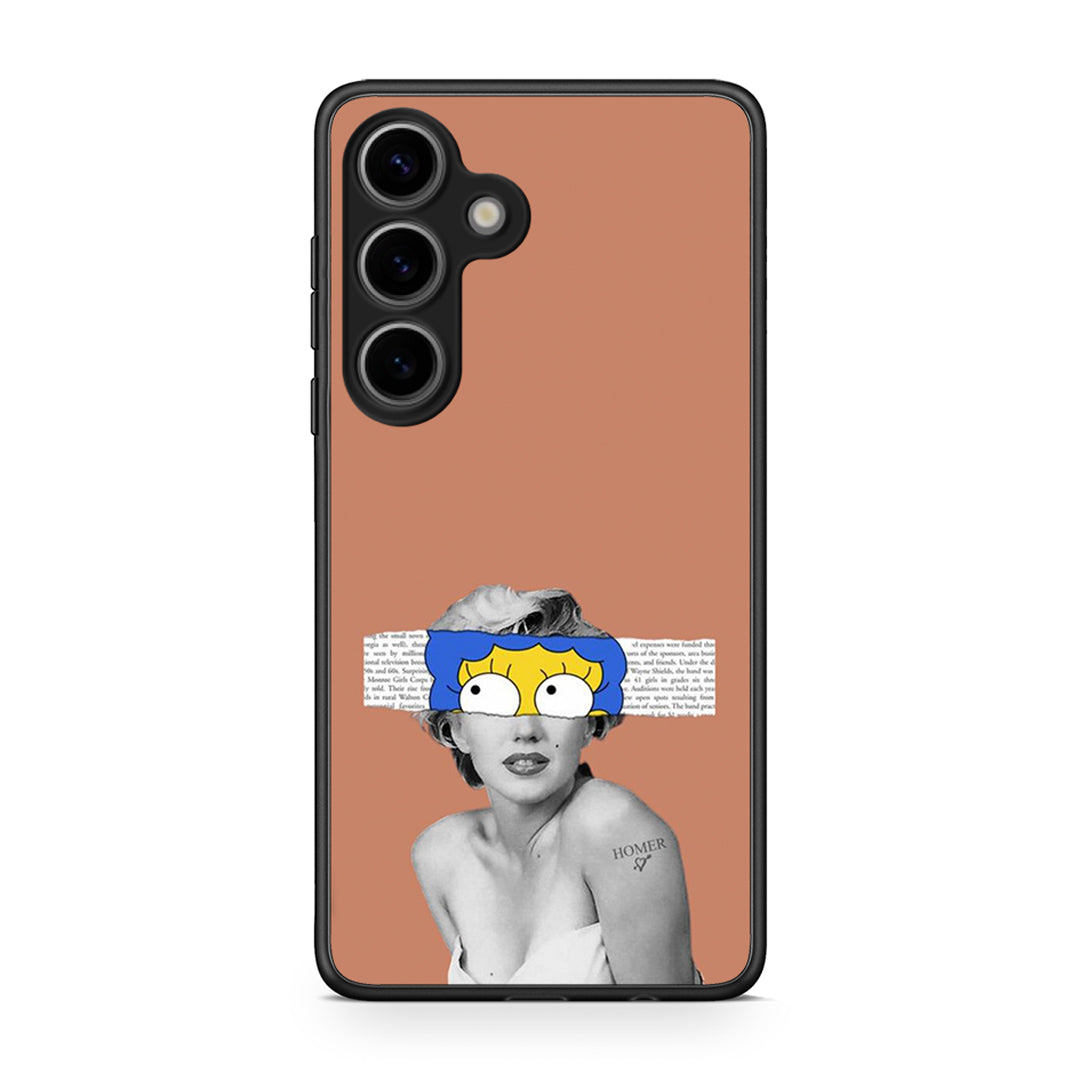 Samsung Galaxy S25 Sim Merilyn θήκη από τη Smartfits με σχέδιο στο πίσω μέρος και μαύρο περίβλημα | Smartphone case with colorful back and black bezels by Smartfits