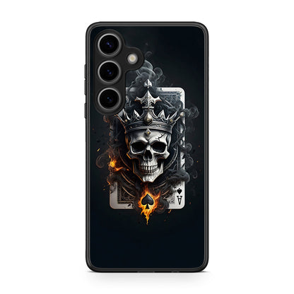 Samsung Galaxy S25 Skull King Ace θήκη από τη Smartfits με σχέδιο στο πίσω μέρος και μαύρο περίβλημα | Smartphone case with colorful back and black bezels by Smartfits