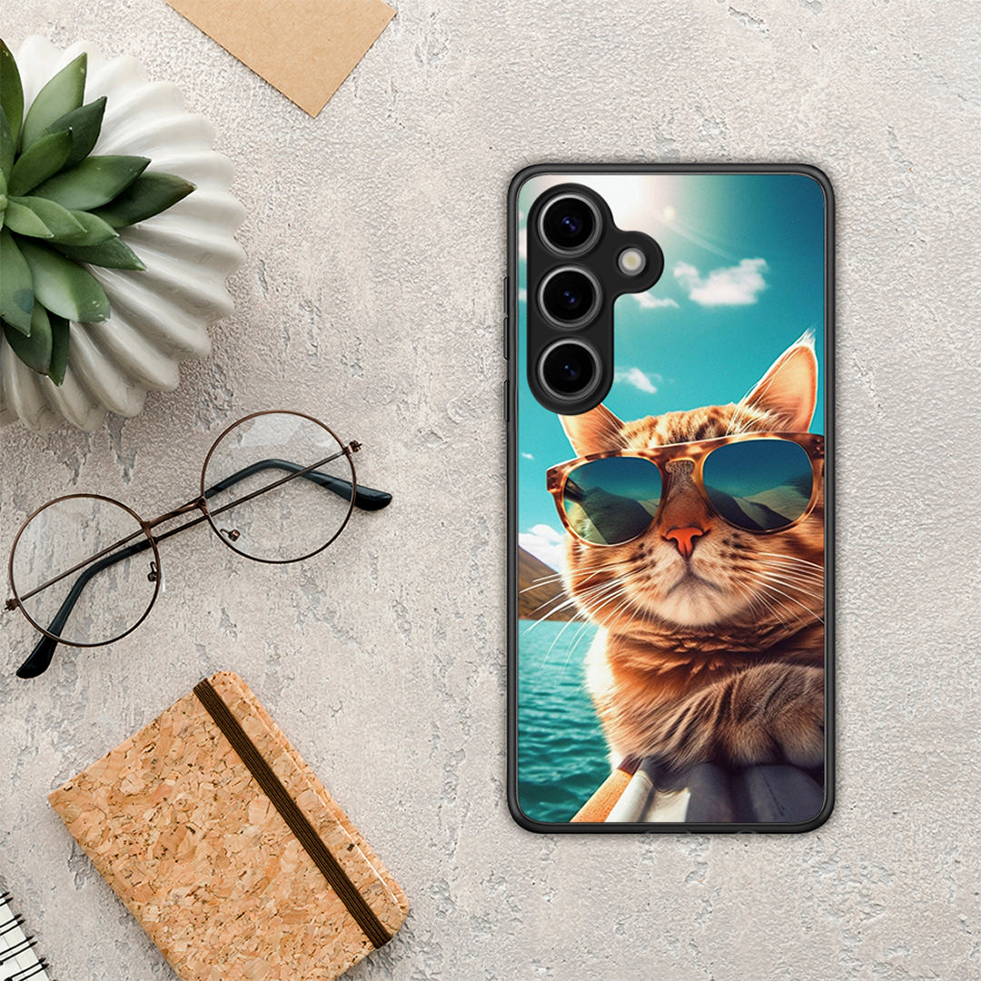 Summer Cat - Samsung Galaxy S25 θήκη