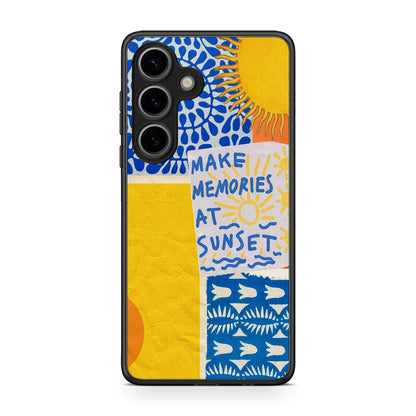 Samsung Galaxy S25 Sunset Memories Θήκη από τη Smartfits με σχέδιο στο πίσω μέρος και μαύρο περίβλημα | Smartphone case with colorful back and black bezels by Smartfits