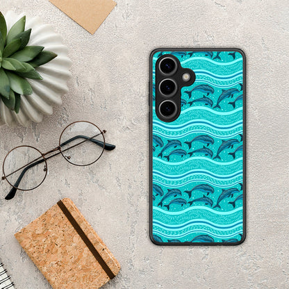Swimming Dolphins - Samsung Galaxy S25 θήκη