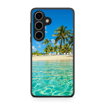 Samsung Galaxy S25 Tropical Vibes Θήκη από τη Smartfits με σχέδιο στο πίσω μέρος και μαύρο περίβλημα | Smartphone case with colorful back and black bezels by Smartfits