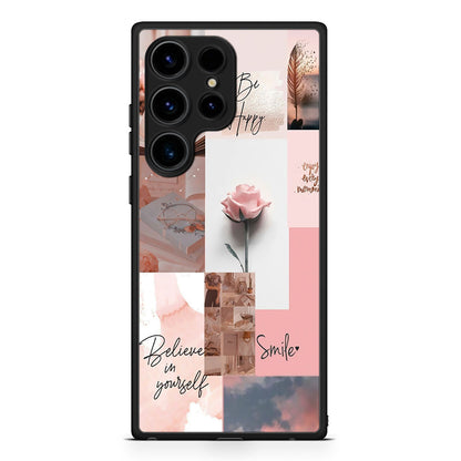 Samsung Galaxy S25 Ultra Aesthetic Collage θήκη από τη Smartfits με σχέδιο στο πίσω μέρος και μαύρο περίβλημα | Smartphone case with colorful back and black bezels by Smartfits