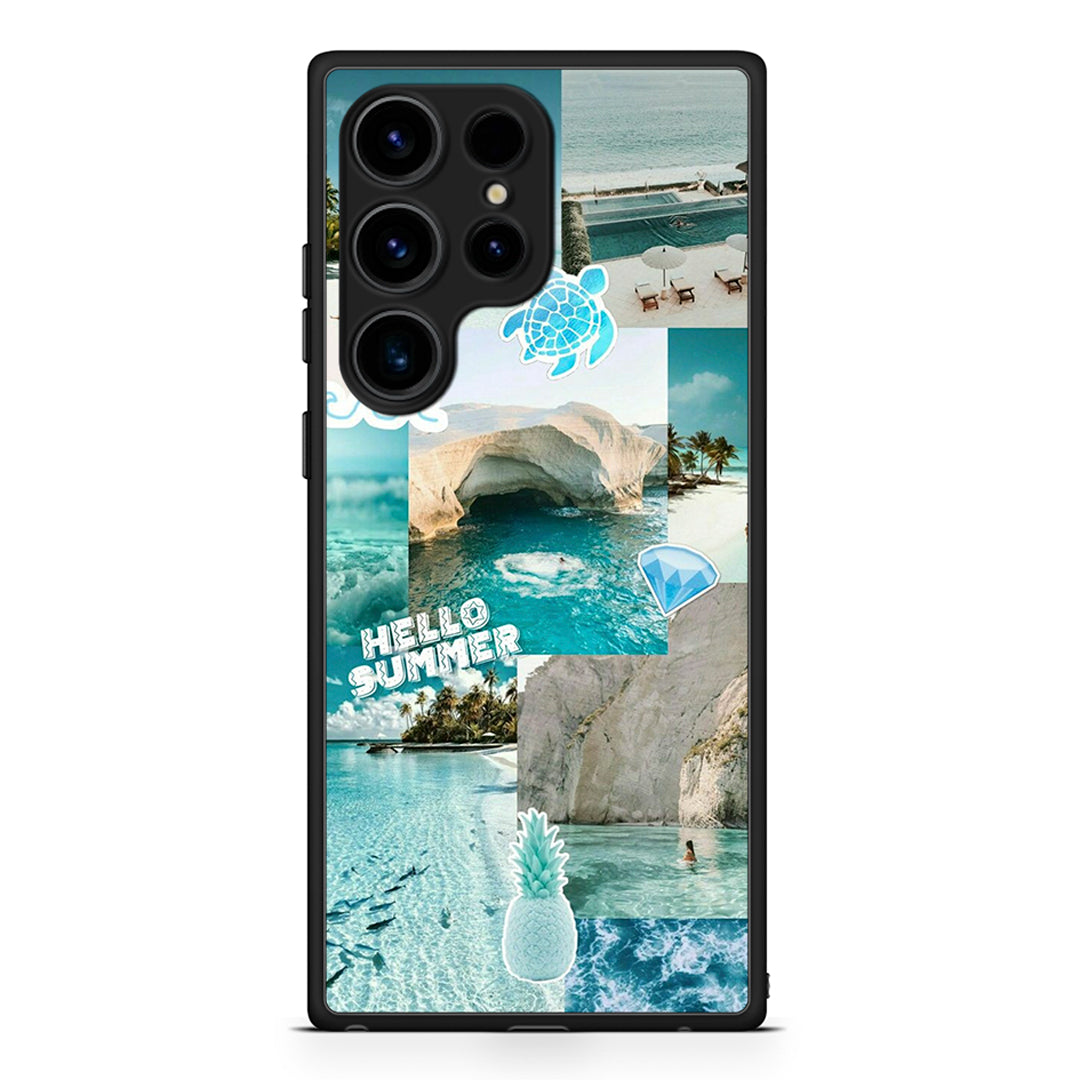 Samsung Galaxy S25 Ultra Aesthetic Summer Θήκη από τη Smartfits με σχέδιο στο πίσω μέρος και μαύρο περίβλημα | Smartphone case with colorful back and black bezels by Smartfits