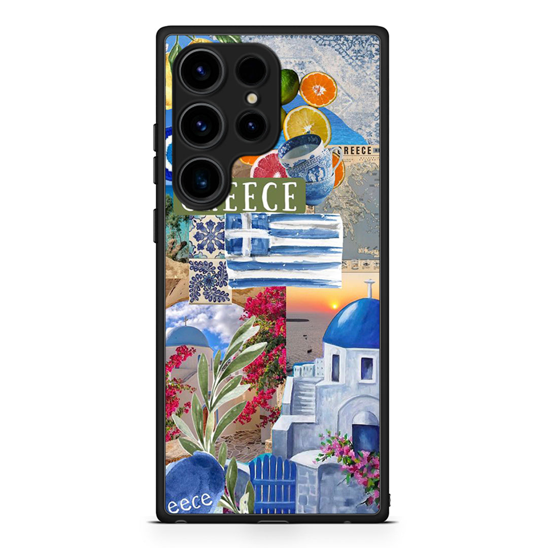 Samsung Galaxy S25 Ultra All Greek Θήκη από τη Smartfits με σχέδιο στο πίσω μέρος και μαύρο περίβλημα | Smartphone case with colorful back and black bezels by Smartfits