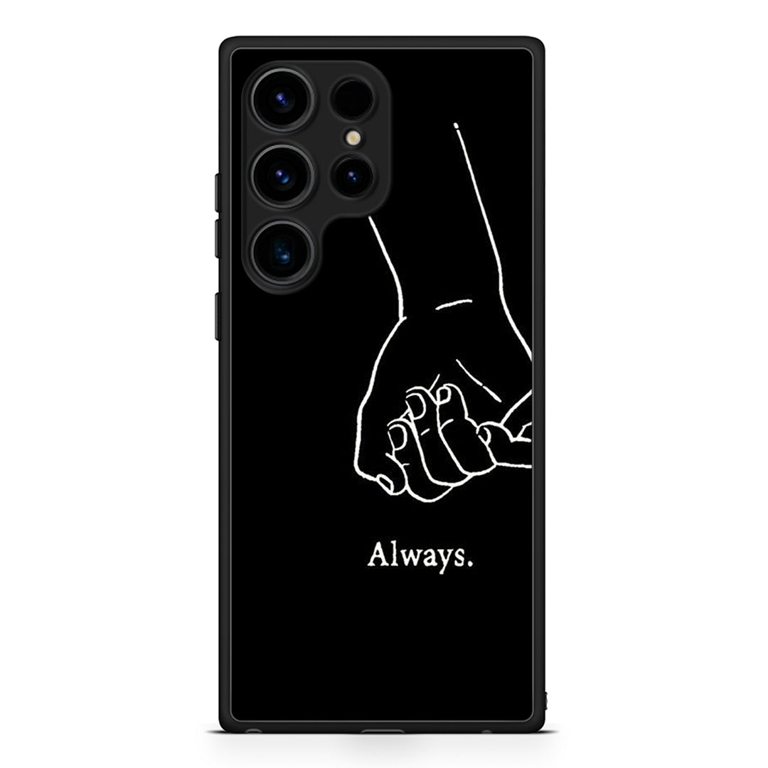 Samsung Galaxy S25 Ultra Always & Forever 1 Θήκη Αγίου Βαλεντίνου από τη Smartfits με σχέδιο στο πίσω μέρος και μαύρο περίβλημα | Smartphone case with colorful back and black bezels by Smartfits