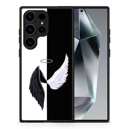 Θήκη Samsung Galaxy S25 Ultra Angels Demons από τη Smartfits με σχέδιο στο πίσω μέρος και μαύρο περίβλημα | Samsung Galaxy S25 Ultra Angels Demons case with colorful back and black bezels