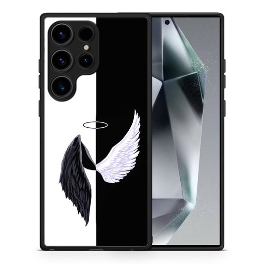 Θήκη Samsung Galaxy S25 Ultra Angels Demons από τη Smartfits με σχέδιο στο πίσω μέρος και μαύρο περίβλημα | Samsung Galaxy S25 Ultra Angels Demons case with colorful back and black bezels