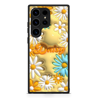 Samsung Galaxy S25 Ultra Bubble Daisies θήκη από τη Smartfits με σχέδιο στο πίσω μέρος και μαύρο περίβλημα | Smartphone case with colorful back and black bezels by Smartfits