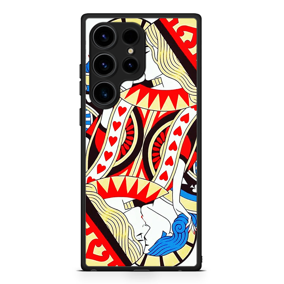 Samsung Galaxy S25 Ultra Card Love θήκη από τη Smartfits με σχέδιο στο πίσω μέρος και μαύρο περίβλημα | Smartphone case with colorful back and black bezels by Smartfits