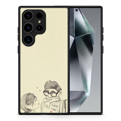 Θήκη Samsung Galaxy S25 Ultra Carl And Ellie από τη Smartfits με σχέδιο στο πίσω μέρος και μαύρο περίβλημα | Samsung Galaxy S25 Ultra Carl And Ellie case with colorful back and black bezels