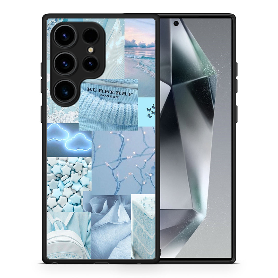 Θήκη Samsung Galaxy S25 Ultra Ciel Aesthetic Collage από τη Smartfits με σχέδιο στο πίσω μέρος και μαύρο περίβλημα | Samsung Galaxy S25 Ultra Ciel Aesthetic Collage case with colorful back and black bezels