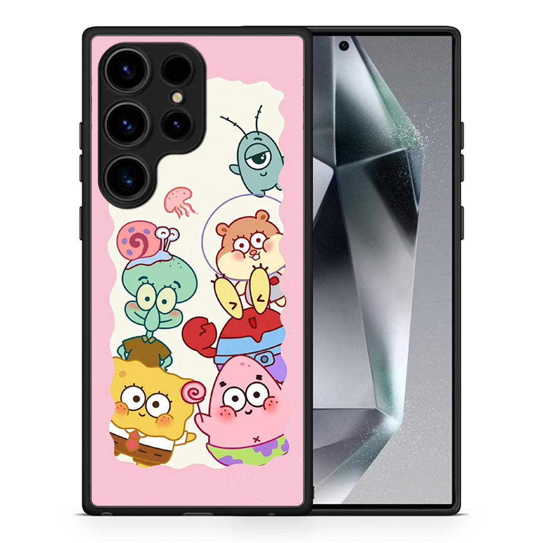 Θήκη Samsung Galaxy S25 Ultra Cute Companion από τη Smartfits με σχέδιο στο πίσω μέρος και μαύρο περίβλημα | Samsung Galaxy S25 Ultra Cute Companion case with colorful back and black bezels