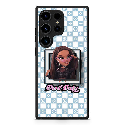 Samsung Galaxy S25 Ultra Devil Baby Θήκη Αγίου Βαλεντίνου από τη Smartfits με σχέδιο στο πίσω μέρος και μαύρο περίβλημα | Smartphone case with colorful back and black bezels by Smartfits