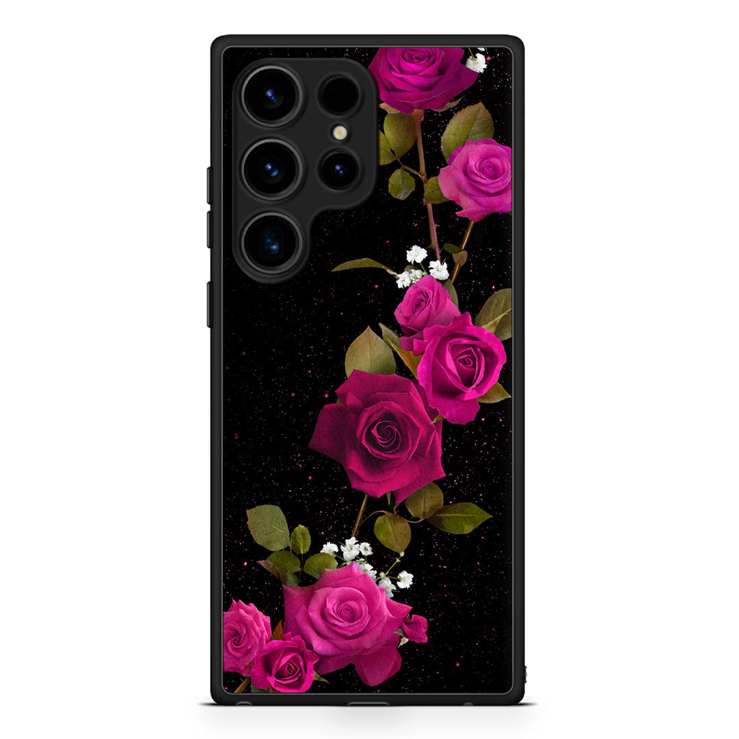 4 - Samsung Galaxy S25 Ultra Red Roses Flower case, cover, bumper