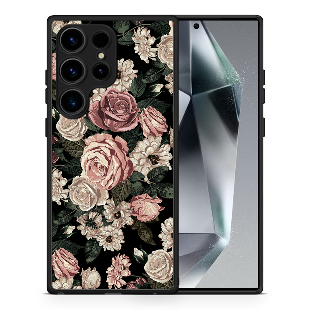 Θήκη Samsung Galaxy S25 Ultra Wild Roses Flower από τη Smartfits με σχέδιο στο πίσω μέρος και μαύρο περίβλημα | Samsung Galaxy S25 Ultra Wild Roses Flower case with colorful back and black bezels