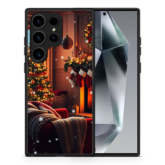 Θήκη Samsung Galaxy S25 Ultra Home For Christmas από τη Smartfits με σχέδιο στο πίσω μέρος και μαύρο περίβλημα | Samsung Galaxy S25 Ultra Home For Christmas case with colorful back and black bezels