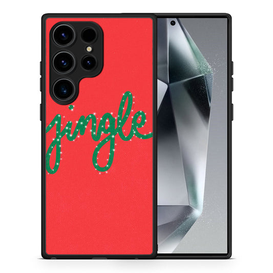 Θήκη Samsung Galaxy S25 Ultra Jingle Xmas από τη Smartfits με σχέδιο στο πίσω μέρος και μαύρο περίβλημα | Samsung Galaxy S25 Ultra Jingle Xmas case with colorful back and black bezels