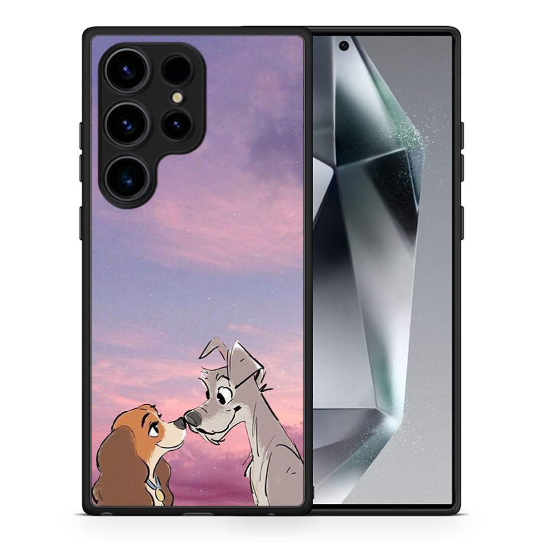 Θήκη Samsung Galaxy S25 Ultra Lady And Tramp από τη Smartfits με σχέδιο στο πίσω μέρος και μαύρο περίβλημα | Samsung Galaxy S25 Ultra Lady And Tramp case with colorful back and black bezels