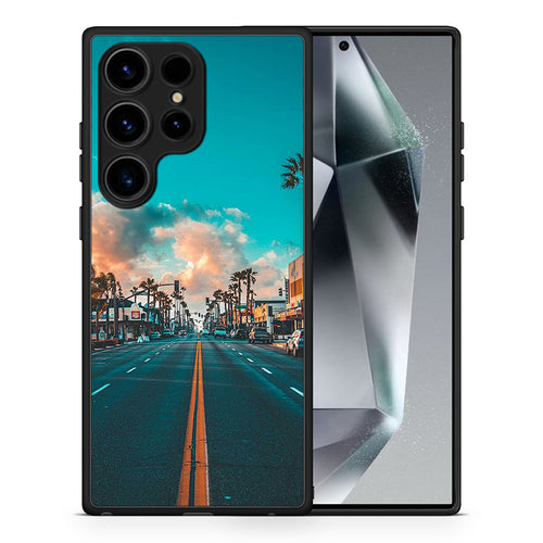 Θήκη Samsung Galaxy S25 Ultra City Landscape από τη Smartfits με σχέδιο στο πίσω μέρος και μαύρο περίβλημα | Samsung Galaxy S25 Ultra City Landscape case with colorful back and black bezels