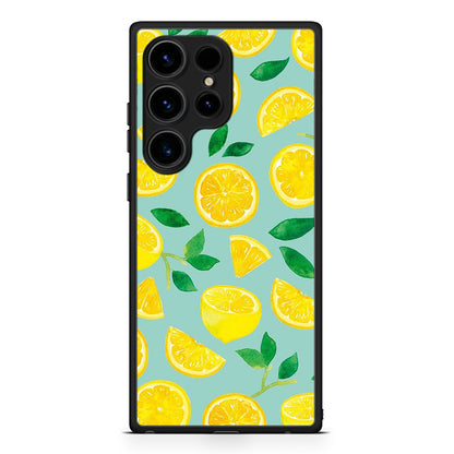 Samsung Galaxy S25 Ultra Lemons θήκη από τη Smartfits με σχέδιο στο πίσω μέρος και μαύρο περίβλημα | Smartphone case with colorful back and black bezels by Smartfits