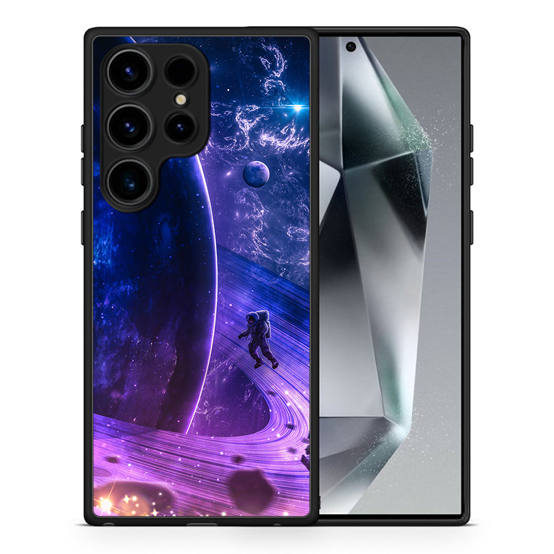 Θήκη Samsung Galaxy S25 Ultra Lost Astronaut από τη Smartfits με σχέδιο στο πίσω μέρος και μαύρο περίβλημα | Samsung Galaxy S25 Ultra Lost Astronaut case with colorful back and black bezels