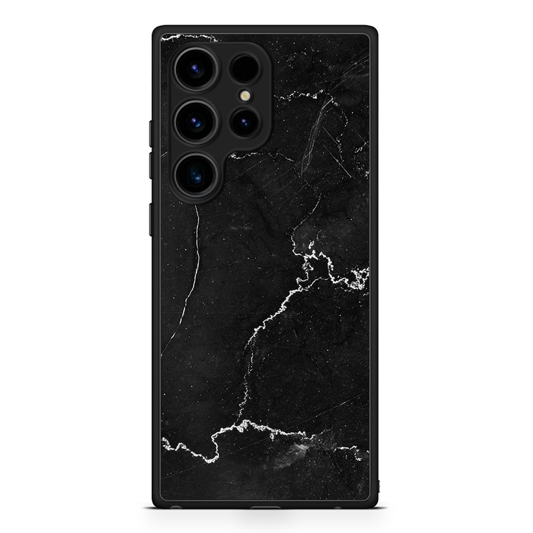 Samsung Galaxy S25 Ultra Marble Black θήκη από τη Smartfits με σχέδιο στο πίσω μέρος και μαύρο περίβλημα | Smartphone case with colorful back and black bezels by Smartfits