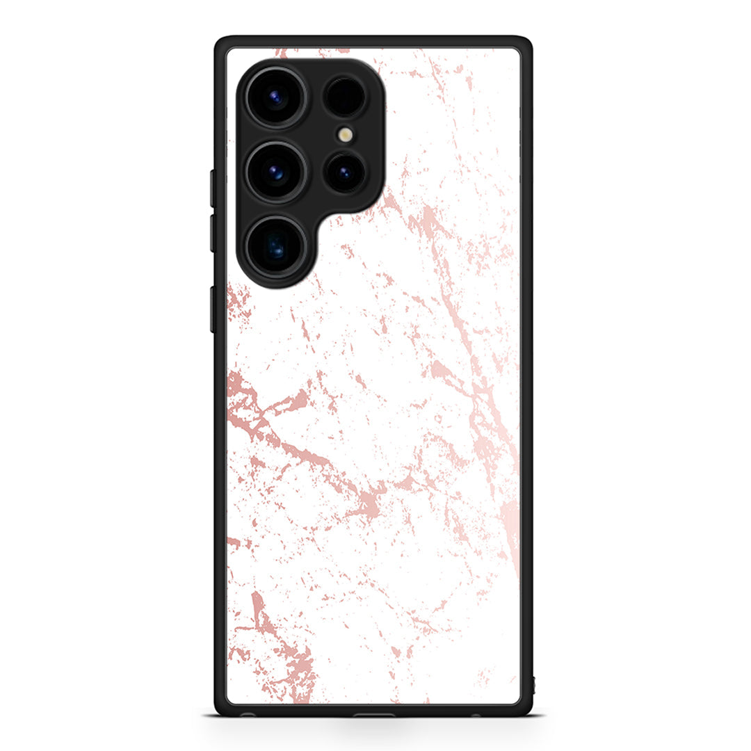 116 - Samsung Galaxy S25 Ultra Pink Splash Marble case, cover, bumper