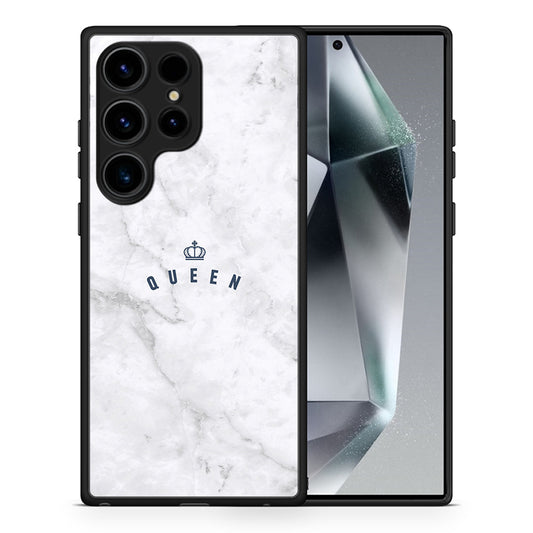 Θήκη Samsung Galaxy S25 Ultra Queen Marble από τη Smartfits με σχέδιο στο πίσω μέρος και μαύρο περίβλημα | Samsung Galaxy S25 Ultra Queen Marble case with colorful back and black bezels