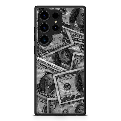 Samsung Galaxy S25 Ultra Money Dollars θήκη από τη Smartfits με σχέδιο στο πίσω μέρος και μαύρο περίβλημα | Smartphone case with colorful back and black bezels by Smartfits