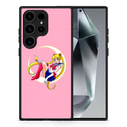 Θήκη Samsung Galaxy S25 Ultra Moon Girl από τη Smartfits με σχέδιο στο πίσω μέρος και μαύρο περίβλημα | Samsung Galaxy S25 Ultra Moon Girl case with colorful back and black bezels