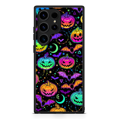 Samsung Galaxy S25 Ultra Neon Halloween θήκη από τη Smartfits με σχέδιο στο πίσω μέρος και μαύρο περίβλημα | Smartphone case with colorful back and black bezels by Smartfits