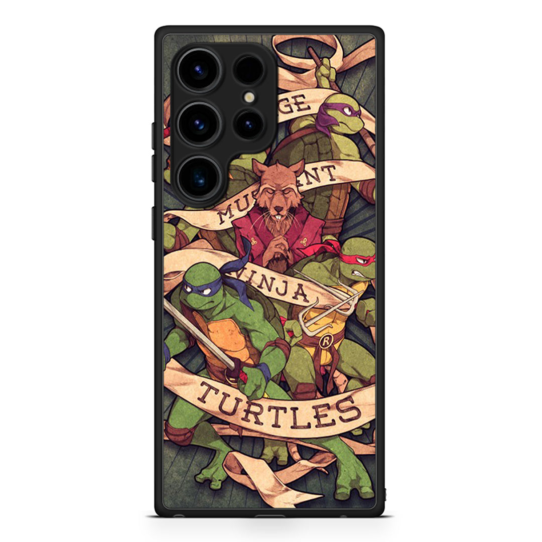 Samsung Galaxy S25 Ultra Ninja Turtles θήκη από τη Smartfits με σχέδιο στο πίσω μέρος και μαύρο περίβλημα | Smartphone case with colorful back and black bezels by Smartfits