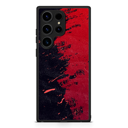 Samsung Galaxy S25 Ultra Red Paint Θήκη Αγίου Βαλεντίνου από τη Smartfits με σχέδιο στο πίσω μέρος και μαύρο περίβλημα | Smartphone case with colorful back and black bezels by Smartfits