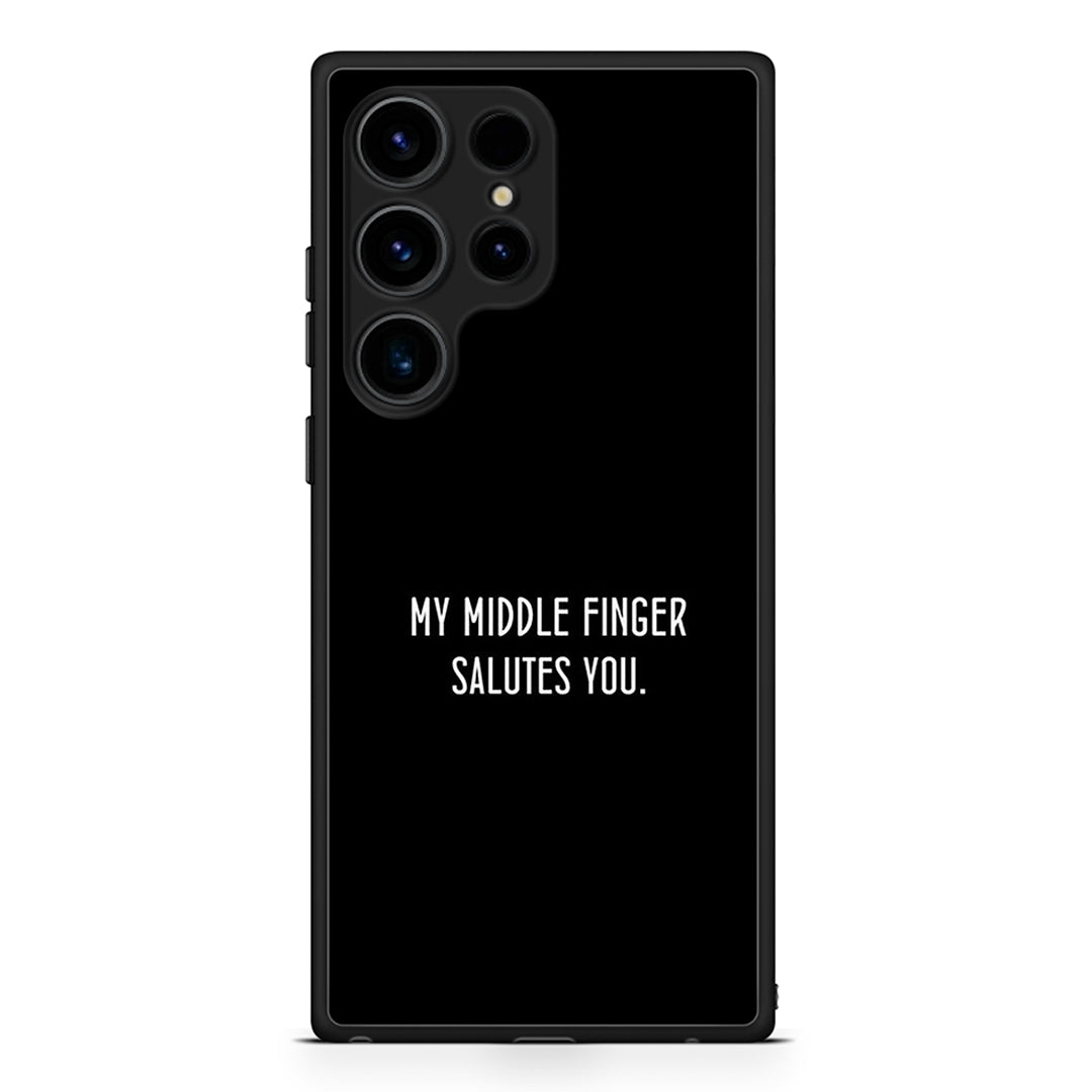 Samsung Galaxy S25 Ultra Salute θήκη από τη Smartfits με σχέδιο στο πίσω μέρος και μαύρο περίβλημα | Smartphone case with colorful back and black bezels by Smartfits