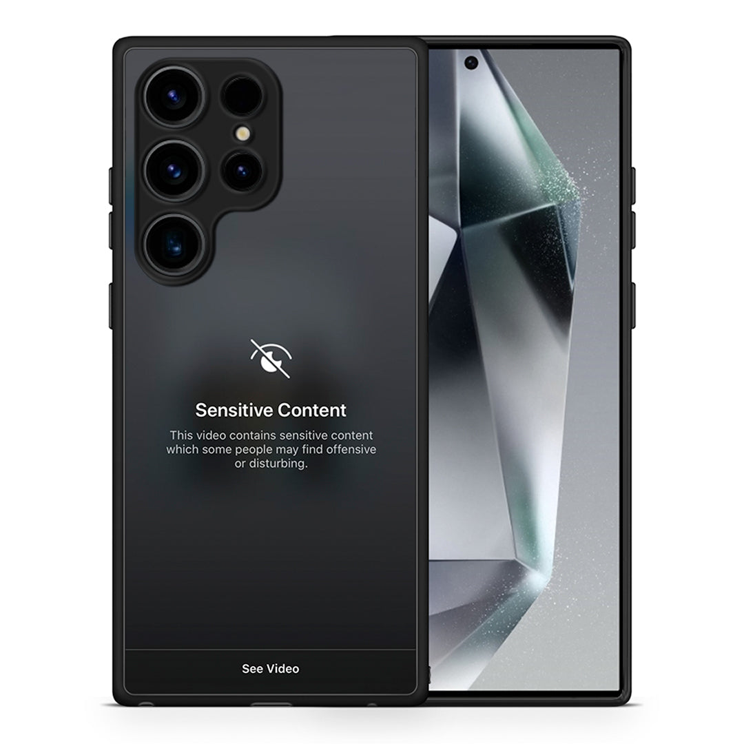 Θήκη Samsung Galaxy S25 Ultra Sensitive Content από τη Smartfits με σχέδιο στο πίσω μέρος και μαύρο περίβλημα | Samsung Galaxy S25 Ultra Sensitive Content case with colorful back and black bezels