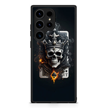 Samsung Galaxy S25 Ultra Skull King Ace θήκη από τη Smartfits με σχέδιο στο πίσω μέρος και μαύρο περίβλημα | Smartphone case with colorful back and black bezels by Smartfits