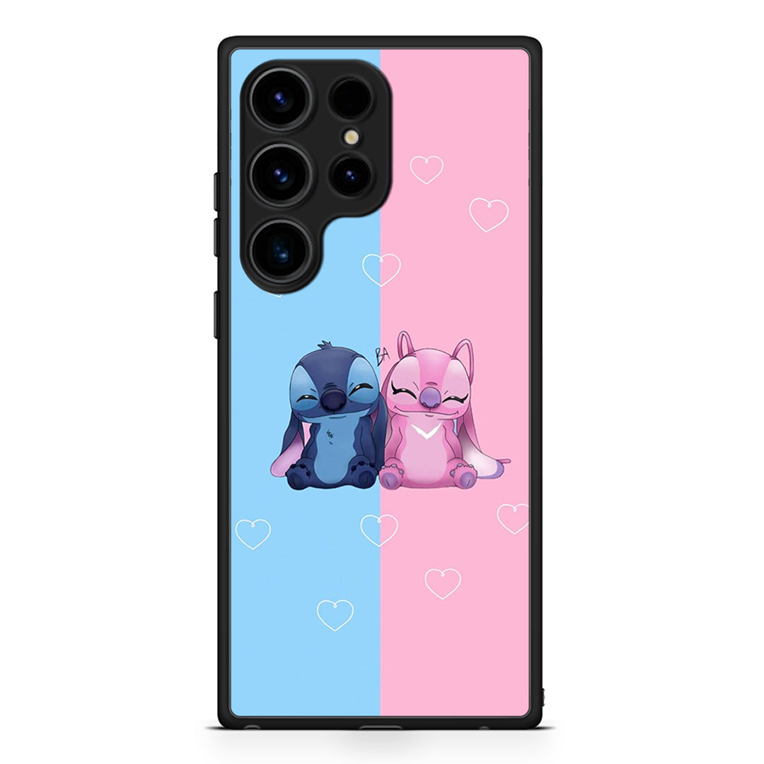 Samsung Galaxy S25 Ultra Stitch And Angel θήκη από τη Smartfits με σχέδιο στο πίσω μέρος και μαύρο περίβλημα | Smartphone case with colorful back and black bezels by Smartfits