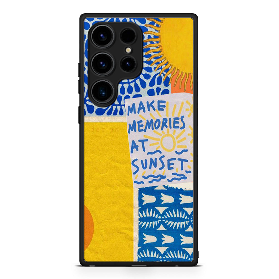Samsung Galaxy S25 Ultra Sunset Memories Θήκη από τη Smartfits με σχέδιο στο πίσω μέρος και μαύρο περίβλημα | Smartphone case with colorful back and black bezels by Smartfits