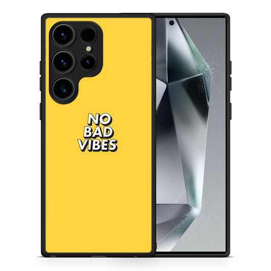 Θήκη Samsung Galaxy S25 Ultra Vibes Text από τη Smartfits με σχέδιο στο πίσω μέρος και μαύρο περίβλημα | Samsung Galaxy S25 Ultra Vibes Text case with colorful back and black bezels