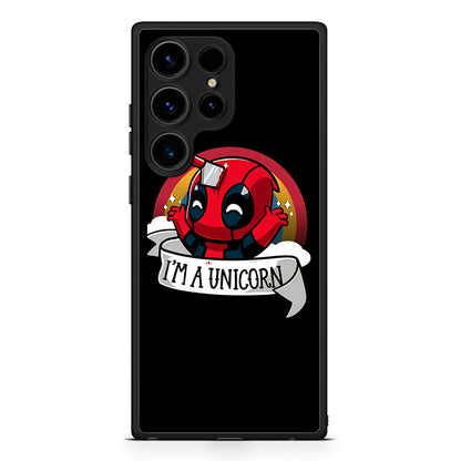 Samsung Galaxy S25 Ultra Unicorn Deadpool θήκη από τη Smartfits με σχέδιο στο πίσω μέρος και μαύρο περίβλημα | Smartphone case with colorful back and black bezels by Smartfits