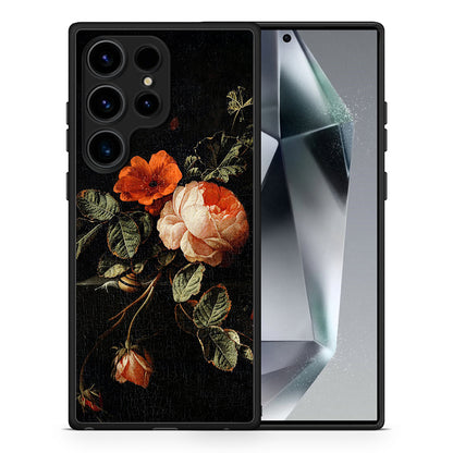 Θήκη Samsung Galaxy S25 Ultra Vintage Roses από τη Smartfits με σχέδιο στο πίσω μέρος και μαύρο περίβλημα | Samsung Galaxy S25 Ultra Vintage Roses case with colorful back and black bezels