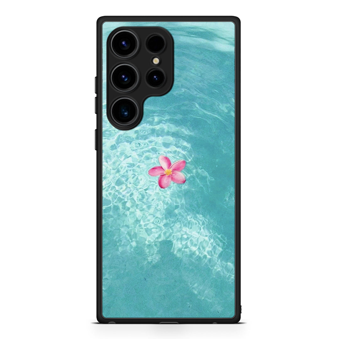 Samsung Galaxy S25 Ultra Water Flower Θήκη από τη Smartfits με σχέδιο στο πίσω μέρος και μαύρο περίβλημα | Smartphone case with colorful back and black bezels by Smartfits
