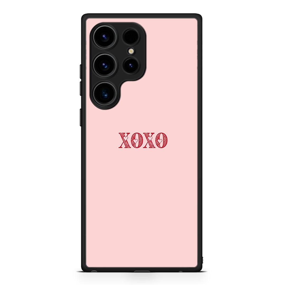 Samsung Galaxy S25 Ultra XOXO Love θήκη από τη Smartfits με σχέδιο στο πίσω μέρος και μαύρο περίβλημα | Smartphone case with colorful back and black bezels by Smartfits