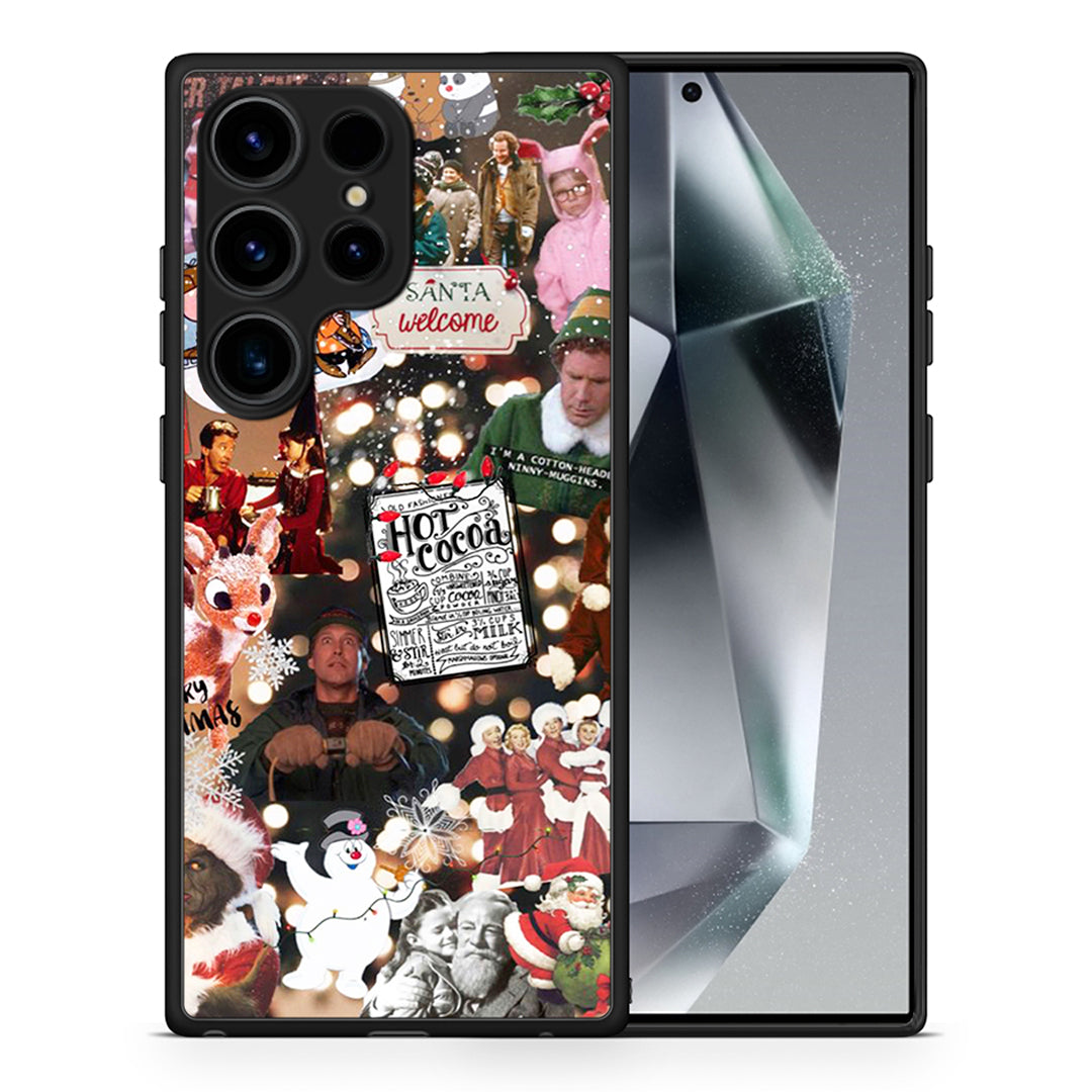 Θήκη Samsung Galaxy S25 Ultra Xmas Movies από τη Smartfits με σχέδιο στο πίσω μέρος και μαύρο περίβλημα | Samsung Galaxy S25 Ultra Xmas Movies case with colorful back and black bezels